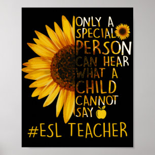 Póster Una persona especial del docente de Sunflower ESL