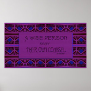 Póster Una Persona Sabia Mantiene A Su Propio Abogado