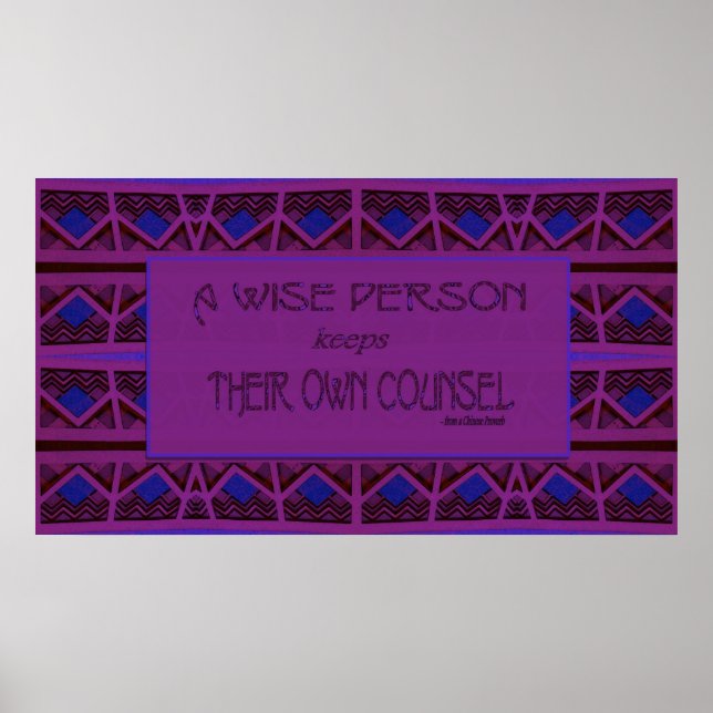 Póster Una Persona Sabia Mantiene A Su Propio Abogado (Frente)