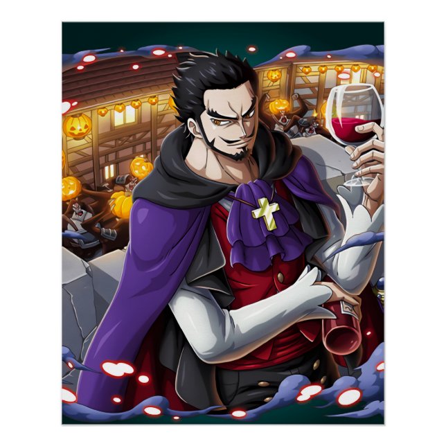 Póster Una pieza Dracule Mihawk (Anverso)
