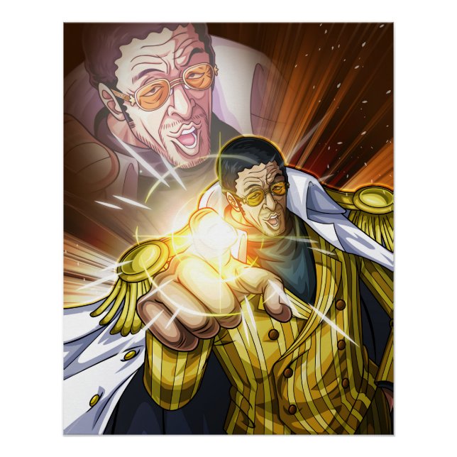 Póster Una pieza Kizaru (Anverso)