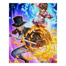 Póster Una pieza , Law , Luffy y Capitán Kid