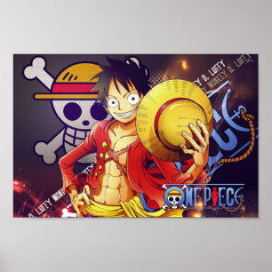 Póster Una pieza luffy mugiwara