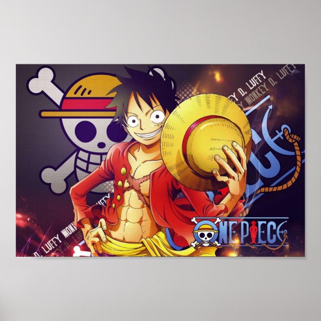 Póster Una pieza luffy mugiwara (Frente)