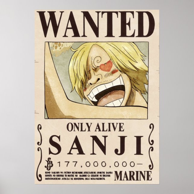 Póster Una pieza que Sanji 2 quería (Frente)