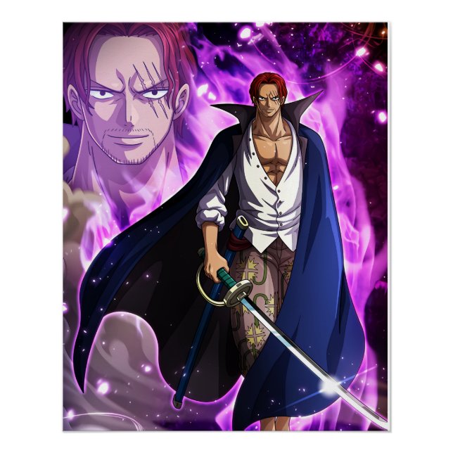 Póster Una pieza , Shanks (Anverso)
