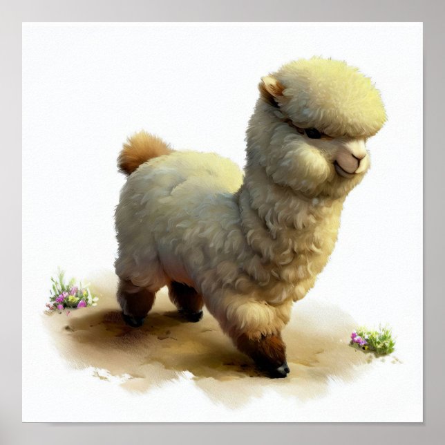 Póster Una pintura de acuarela renderizada en 3D de una a (Frente)