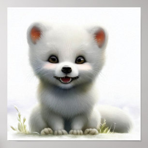 Póster Una pintura de color de agua 3D representada de un