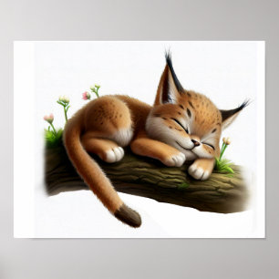 Póster Una pintura digital de un joven linchamiento lindo