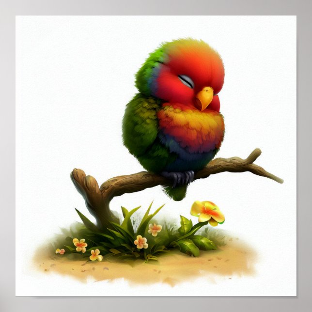 Póster Una pintura digital de un Monte Cuto en Apo Lorike (Frente)