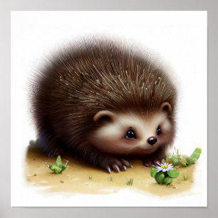 Póster Una pintura digital de un puerco norteamericano
