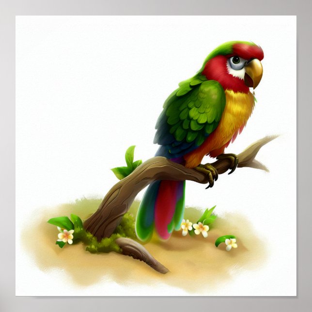 Póster Una pintura digital de una mueca militar (Frente)