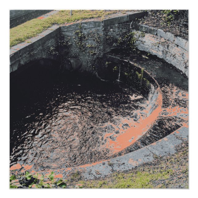 Póster Una piscina Naranja en Welshpool (Anverso)