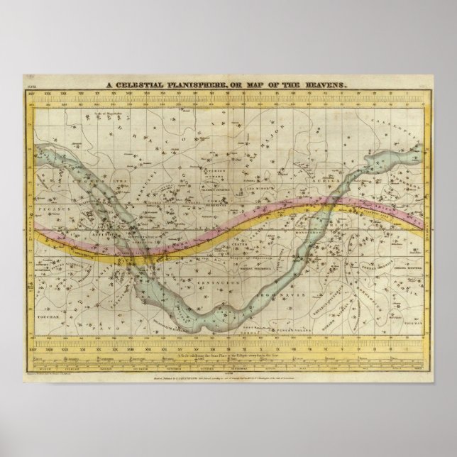 Póster Una planisfera celeste (Frente)