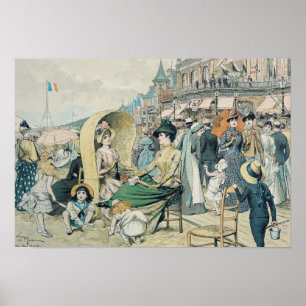 Póster Una playa elegante, 1887