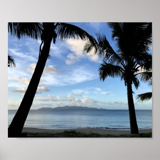 Póster Una playa en Fiyi (Frente)