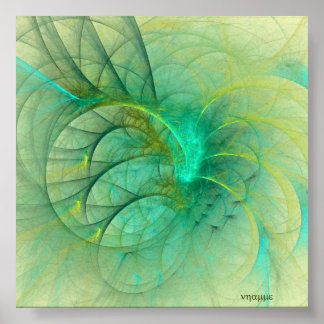 Póster Una pluma en su gorra (verde)