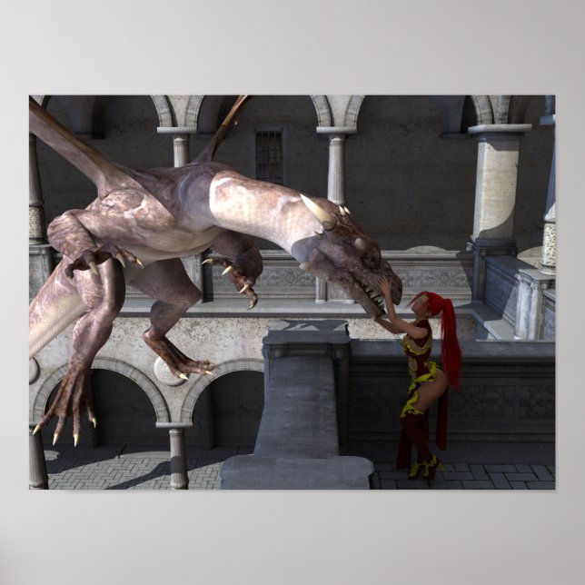 Póster Una princesa y su dragón (Frente)