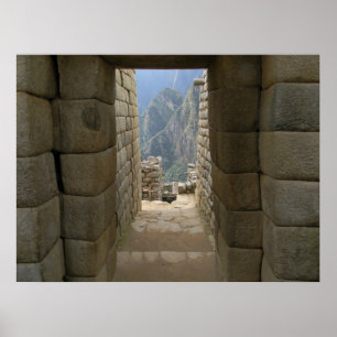 Póster Una puerta de Machu Picchu
