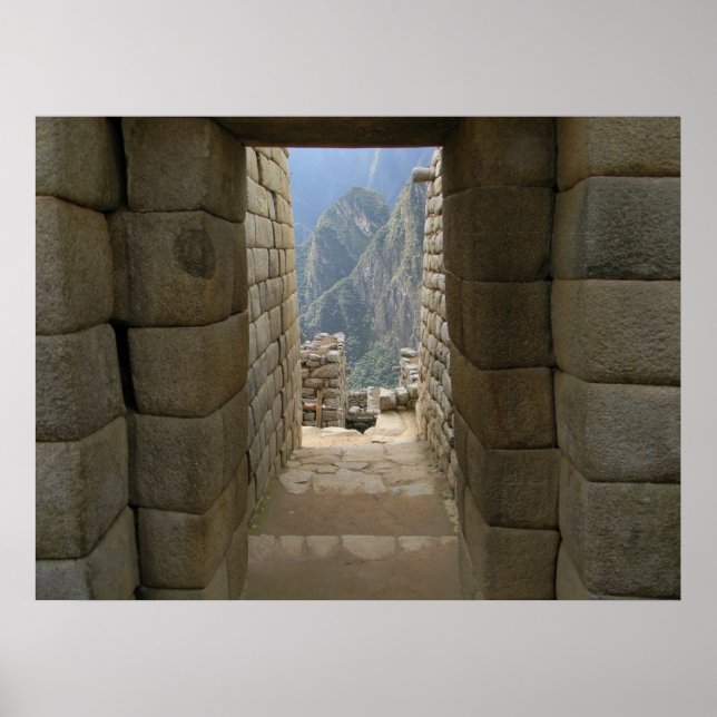 Póster Una puerta de Machu Picchu (Frente)