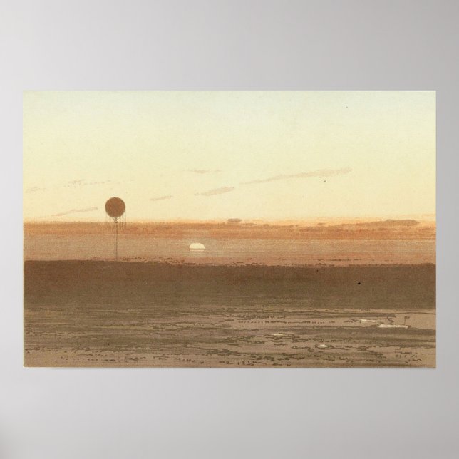 Póster Una puesta de sol vista desde el globo. (Frente)
