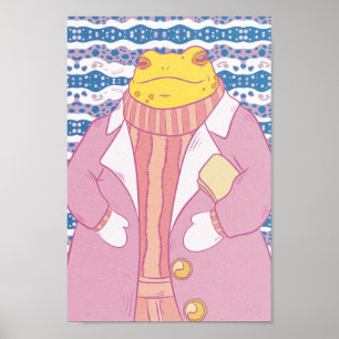 Póster Una rana acogedora