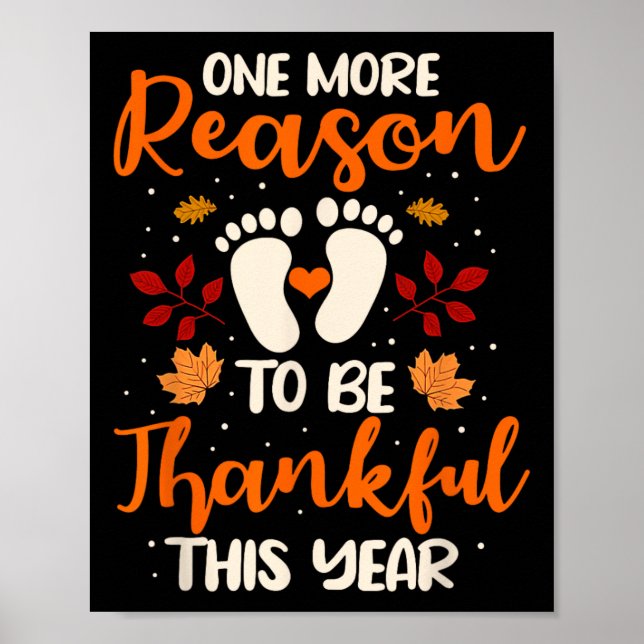 Póster Una Razón Más Para Estar Agradecidos Embarazo Cae  (Frente)