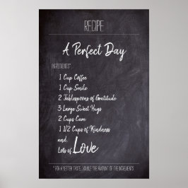 Póster Una receta perfecta para el día