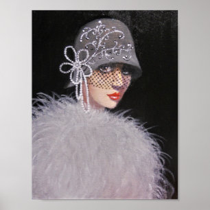 PÓSTER UNA SEÑORA IN GRAY/POSTER DEL VINTAGE