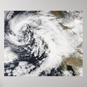 Póster Una serie de tormentas fuertes con los vientos