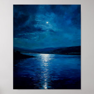 Póster Una sinfonía nocturna de luz de luna