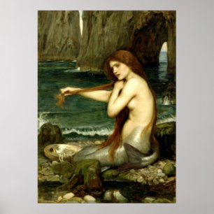 Póster Una sirena (1901) ~ Bella Artes lienzo