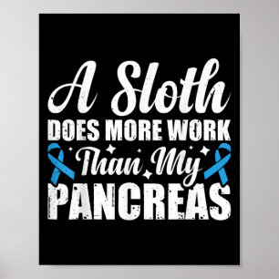 Póster Una Sloth Hace Más Trabajo Que Mi Páncreas _4