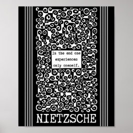 Póster Una sola cita de Nietzsche EXPERIENCIA