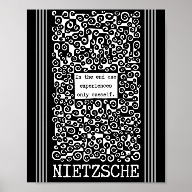 Póster Una sola cita de Nietzsche EXPERIENCIA (Frente)