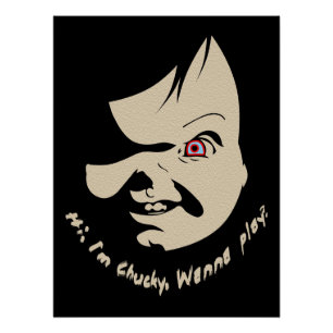 Póster ¡¡¿Una sonriente muñeca oscura quiere jugar?!! 02