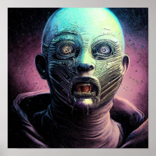 Póster Una sonrisa inquietante 5.1 - Poster de la I.A.