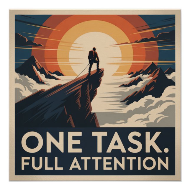 Póster Una Tarea. Atención Total (Anverso)