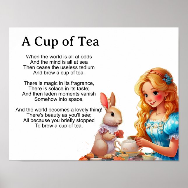 Póster Una taza de té- (Frente)