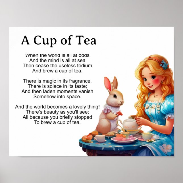 Póster Una taza de té- (Frente)