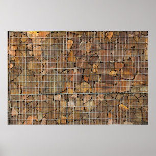 Póster Una textura de pared de ladrillo grueso como abstr