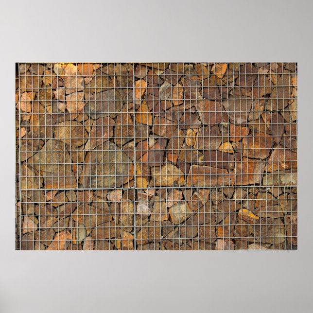 Póster Una textura de pared de ladrillo grueso como abstr (Frente)