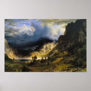 Póster Una tormenta en las Montañas Rocosas, Monte Rosali