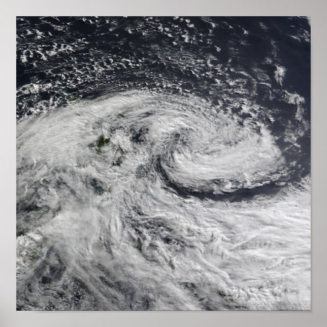 Póster Una tormenta sobre Nueva Zelanda (Frente)