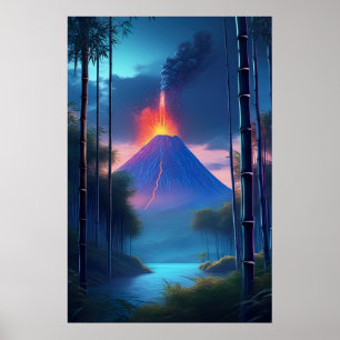 Póster Una velada tranquila interrumpida por el volcán