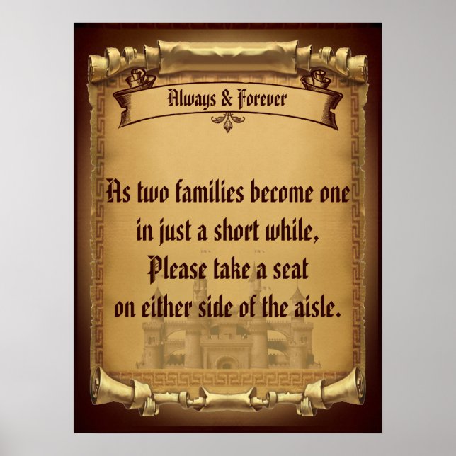 Póster Una vez al Boda Aisle Poster (Frente)