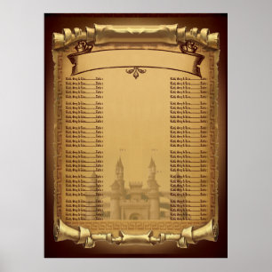 Póster Una vez al Boda de tiempo, tabla de asientos v2