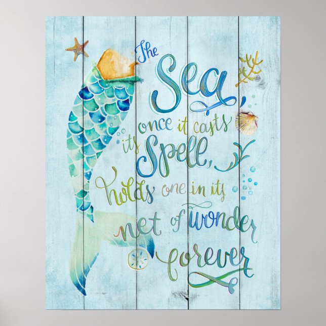 Póster Una Vez Que El Mar Arroja Sirenas (Frente)