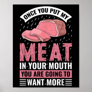 Póster Una Vez Que Pones Mi Carne En La Boca Graciosa Bbq