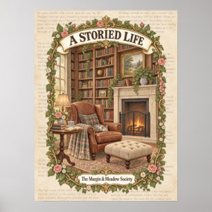 Póster Una vida llena de historias en la biblioteca